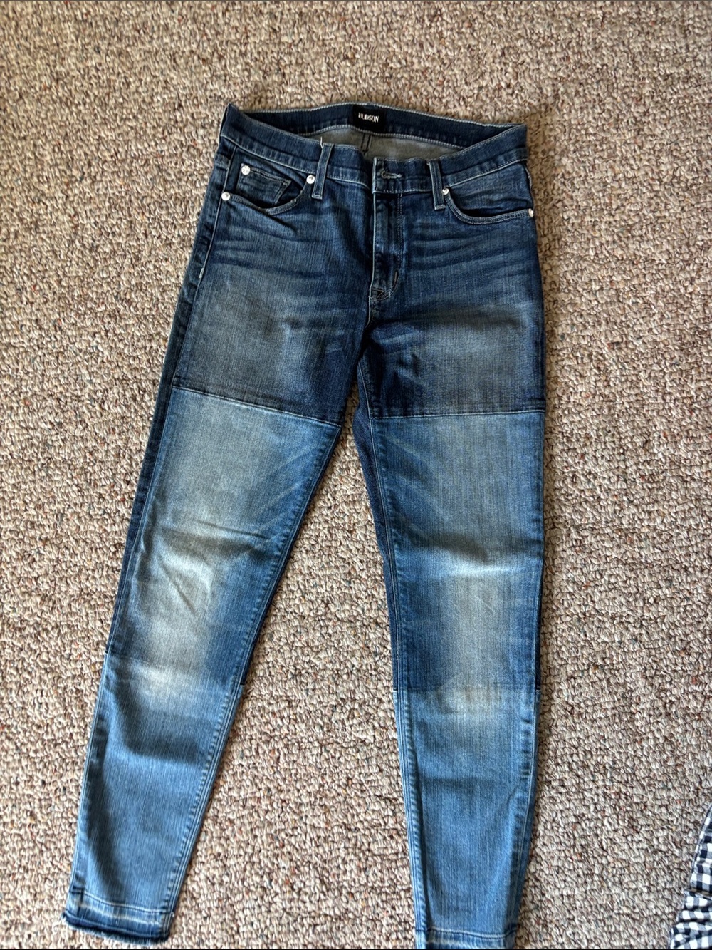 Hudson Jeans Men's Patchwork Dark Blue Skinny Jeans